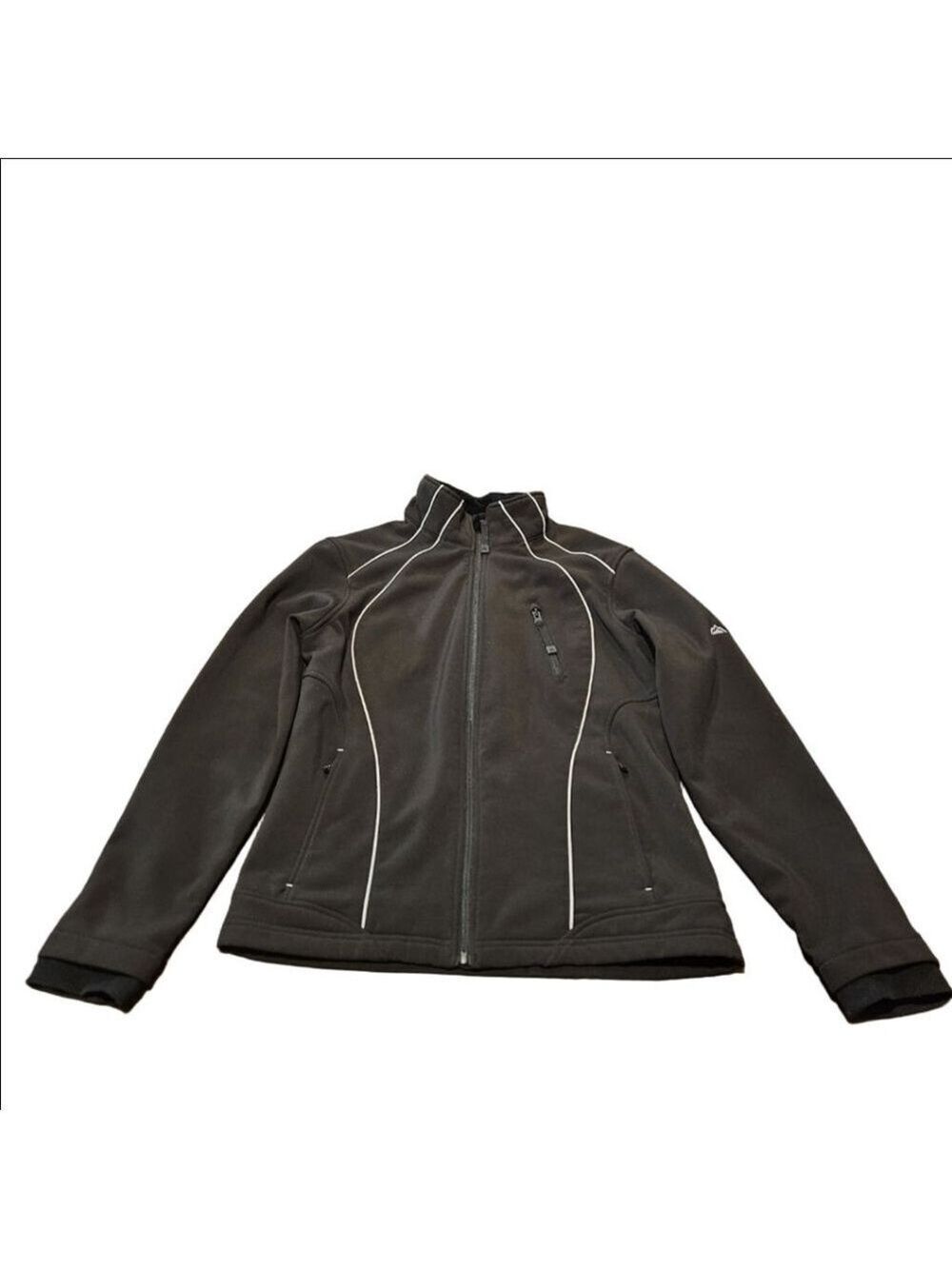 Women's Snozu Black Softshell Jacket M with White Trim